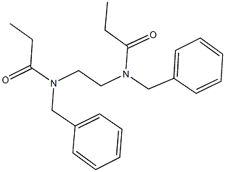 N-benzyl-N-{2-[benzyl(propionyl)amino]ethyl}propanamide Structure