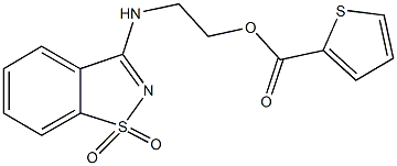 2-[(1,1-dioxido-1,2-benzisothiazol-3-yl)amino]ethyl 2-thiophenecarboxylate Structure