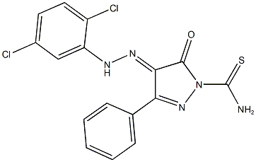 4-[(2,5-dichlorophenyl)hydrazono]-5-oxo-3-phenyl-4,5-dihydro-1H-pyrazole-1-carbothioamide Structure