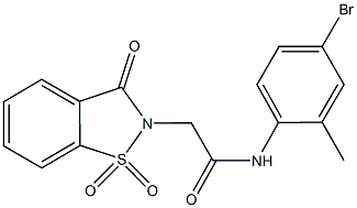 N-(4-bromo-2-methylphenyl)-2-(1,1-dioxido-3-oxo-1,2-benzisothiazol-2(3H)-yl)acetamide Structure