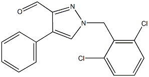 1-(2,6-dichlorobenzyl)-4-phenyl-1H-pyrazole-3-carbaldehyde Structure