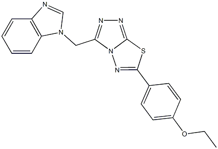 4-[3-(1H-benzimidazol-1-ylmethyl)[1,2,4]triazolo[3,4-b][1,3,4]thiadiazol-6-yl]phenyl ethyl ether Structure