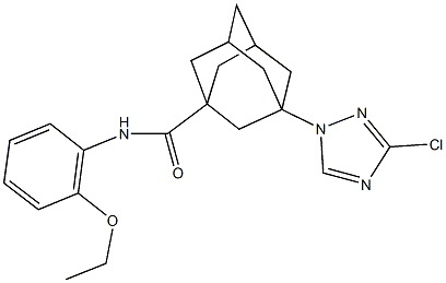 3-(3-chloro-1H-1,2,4-triazol-1-yl)-N-(2-ethoxyphenyl)-1-adamantanecarboxamide Structure