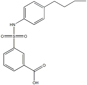 3-[(4-butylanilino)sulfonyl]benzoic acid Structure