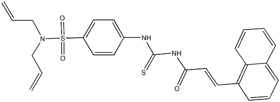 N,N-diallyl-4-[({[3-(1-naphthyl)acryloyl]amino}carbothioyl)amino]benzenesulfonamide 구조식 이미지