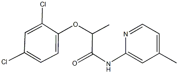 2-(2,4-dichlorophenoxy)-N-(4-methyl-2-pyridinyl)propanamide 구조식 이미지