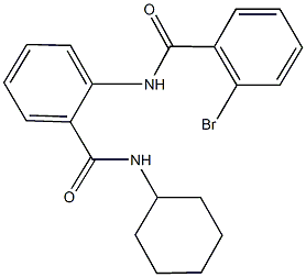 2-[(2-bromobenzoyl)amino]-N-cyclohexylbenzamide Structure