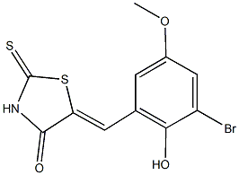 5-(3-bromo-2-hydroxy-5-methoxybenzylidene)-2-thioxo-1,3-thiazolidin-4-one 구조식 이미지