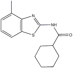 N-(4-methyl-1,3-benzothiazol-2-yl)cyclohexanecarboxamide Structure