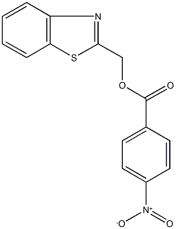 1,3-benzothiazol-2-ylmethyl 4-nitrobenzoate 구조식 이미지
