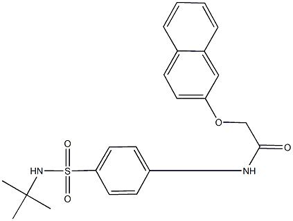 N-{4-[(tert-butylamino)sulfonyl]phenyl}-2-(2-naphthyloxy)acetamide Structure