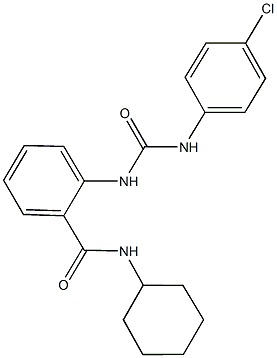 2-{[(4-chloroanilino)carbonyl]amino}-N-cyclohexylbenzamide Structure