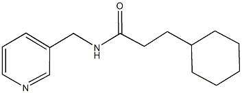 3-cyclohexyl-N-(3-pyridinylmethyl)propanamide 구조식 이미지