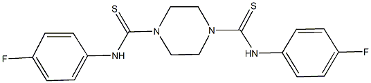 N~1~,N~4~-bis(4-fluorophenyl)-1,4-piperazinedicarbothioamide 구조식 이미지