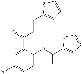 4-bromo-2-[3-(2-thienyl)acryloyl]phenyl 2-furoate Structure