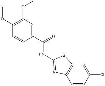 N-(6-chloro-1,3-benzothiazol-2-yl)-3,4-dimethoxybenzamide Structure