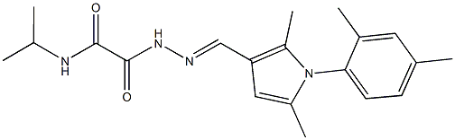 2-(2-{[1-(2,4-dimethylphenyl)-2,5-dimethyl-1H-pyrrol-3-yl]methylene}hydrazino)-N-isopropyl-2-oxoacetamide 구조식 이미지