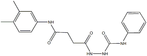 2-[4-(3,4-dimethylanilino)-4-oxobutanoyl]-N-phenylhydrazinecarboxamide 구조식 이미지