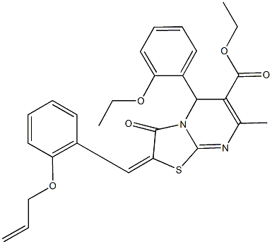 ethyl 2-[2-(allyloxy)benzylidene]-5-(2-ethoxyphenyl)-7-methyl-3-oxo-2,3-dihydro-5H-[1,3]thiazolo[3,2-a]pyrimidine-6-carboxylate Structure