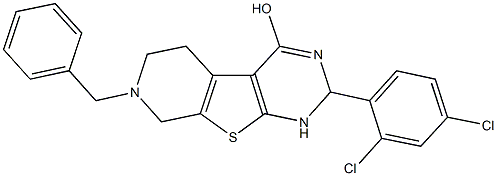7-benzyl-2-(2,4-dichlorophenyl)-1,2,5,6,7,8-hexahydropyrido[4',3':4,5]thieno[2,3-d]pyrimidin-4-ol Structure