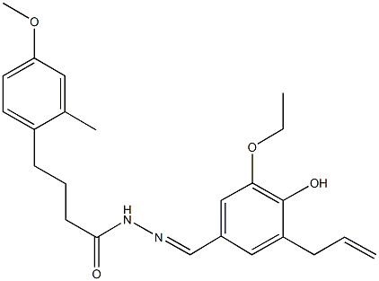 N'-(3-allyl-5-ethoxy-4-hydroxybenzylidene)-4-(4-methoxy-2-methylphenyl)butanohydrazide Structure
