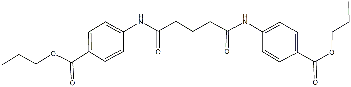 propyl 4-({5-oxo-5-[4-(propoxycarbonyl)anilino]pentanoyl}amino)benzoate Structure