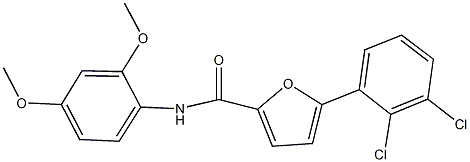 5-(2,3-dichlorophenyl)-N-(2,4-dimethoxyphenyl)-2-furamide 구조식 이미지