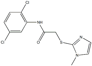 N-(2,5-dichlorophenyl)-2-[(1-methyl-1H-imidazol-2-yl)sulfanyl]acetamide Structure