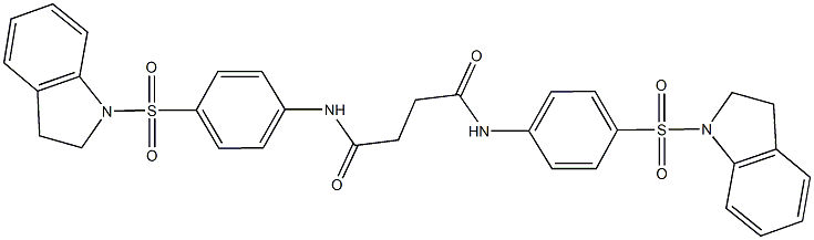 N~1~,N~4~-bis[4-(2,3-dihydro-1H-indol-1-ylsulfonyl)phenyl]succinamide 구조식 이미지