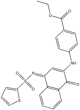 ethyl 4-({1-oxo-4-[(2-thienylsulfonyl)imino]-1,4-dihydro-2-naphthalenyl}amino)benzoate 구조식 이미지