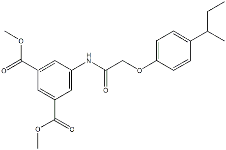 dimethyl 5-{[(4-sec-butylphenoxy)acetyl]amino}isophthalate 구조식 이미지