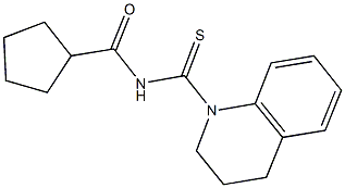 N-(3,4-dihydro-1(2H)-quinolinylcarbothioyl)cyclopentanecarboxamide Structure