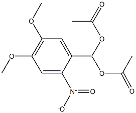 (acetyloxy){2-nitro-4,5-dimethoxyphenyl}methyl acetate 구조식 이미지