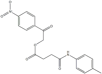 2-{4-nitrophenyl}-2-oxoethyl 4-oxo-4-(4-toluidino)butanoate Structure