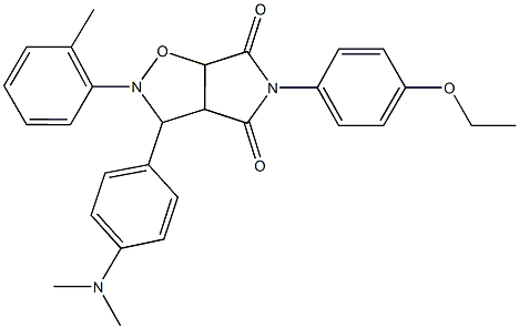 3-[4-(dimethylamino)phenyl]-5-(4-ethoxyphenyl)-2-(2-methylphenyl)dihydro-2H-pyrrolo[3,4-d]isoxazole-4,6(3H,5H)-dione 구조식 이미지