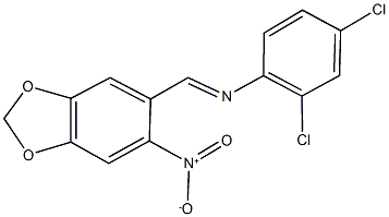 N-(2,4-dichlorophenyl)-N-[(6-nitro-1,3-benzodioxol-5-yl)methylene]amine 구조식 이미지