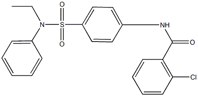 2-chloro-N-{4-[(ethylanilino)sulfonyl]phenyl}benzamide Structure