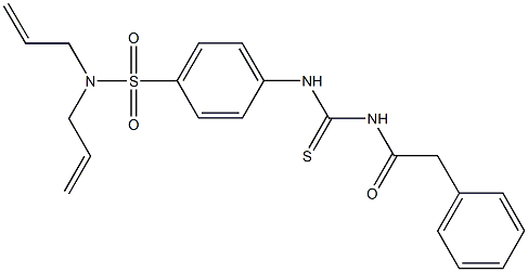 N,N-diallyl-4-({[(phenylacetyl)amino]carbothioyl}amino)benzenesulfonamide Structure