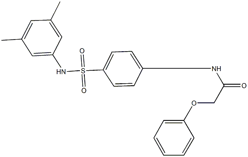 N-{4-[(3,5-dimethylanilino)sulfonyl]phenyl}-2-phenoxyacetamide 구조식 이미지