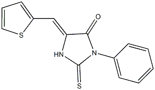 3-phenyl-5-(2-thienylmethylene)-2-thioxo-4-imidazolidinone 구조식 이미지