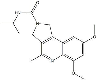 N-isopropyl-6,8-dimethoxy-4-methyl-1,3-dihydro-2H-pyrrolo[3,4-c]quinoline-2-carboxamide 구조식 이미지