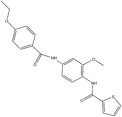 N-{4-[(4-ethoxybenzoyl)amino]-2-methoxyphenyl}-2-thiophenecarboxamide 구조식 이미지