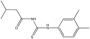 N-(3,4-dimethylphenyl)-N'-(3-methylbutanoyl)thiourea 구조식 이미지