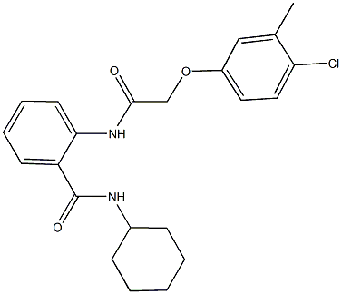 2-{[(4-chloro-3-methylphenoxy)acetyl]amino}-N-cyclohexylbenzamide 구조식 이미지