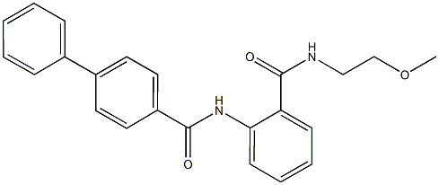 N-(2-{[(2-methoxyethyl)amino]carbonyl}phenyl)[1,1'-biphenyl]-4-carboxamide Structure