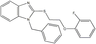 2-[(1-benzyl-1H-benzimidazol-2-yl)sulfanyl]ethyl 2-fluorophenyl ether Structure
