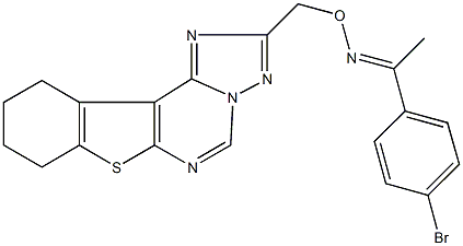 1-(4-bromophenyl)ethanone O-(8,9,10,11-tetrahydro[1]benzothieno[3,2-e][1,2,4]triazolo[1,5-c]pyrimidin-2-ylmethyl)oxime 구조식 이미지