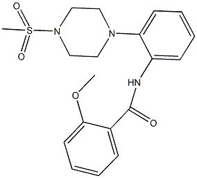 2-methoxy-N-{2-[4-(methylsulfonyl)-1-piperazinyl]phenyl}benzamide 구조식 이미지