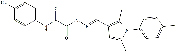 N-(4-chlorophenyl)-2-(2-{[2,5-dimethyl-1-(4-methylphenyl)-1H-pyrrol-3-yl]methylene}hydrazino)-2-oxoacetamide 구조식 이미지