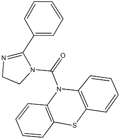 10-[(2-phenyl-4,5-dihydro-1H-imidazol-1-yl)carbonyl]-10H-phenothiazine 구조식 이미지